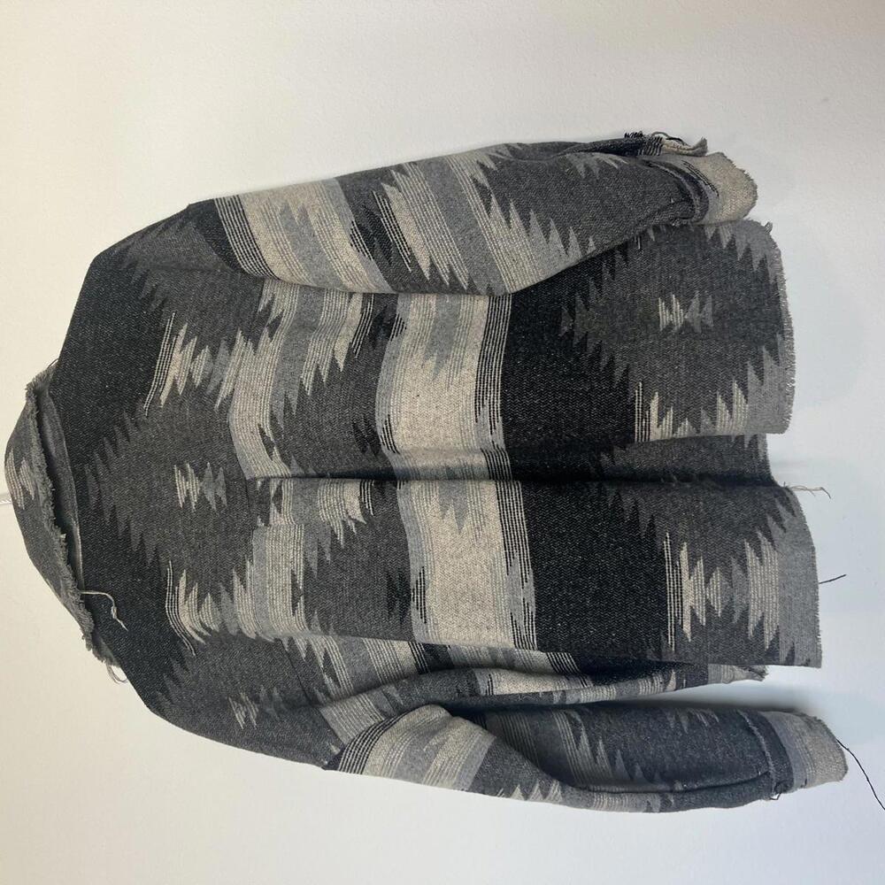 BKE Black and Gray Boho Indie Aztec Tribal Print Jacket - Picture 4 of 5